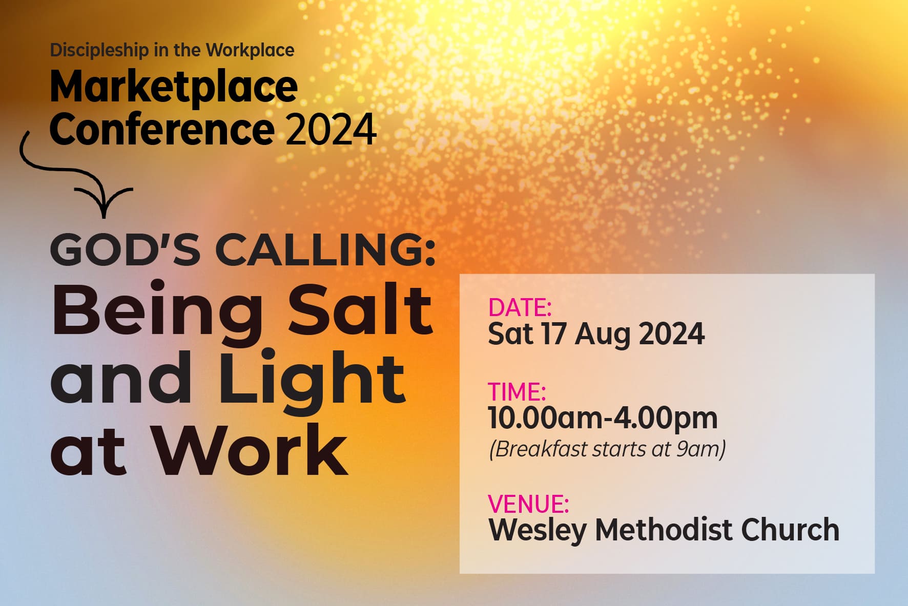 Marketplace Conference 2024 - God's Calling:Being Salt and Light at Work
